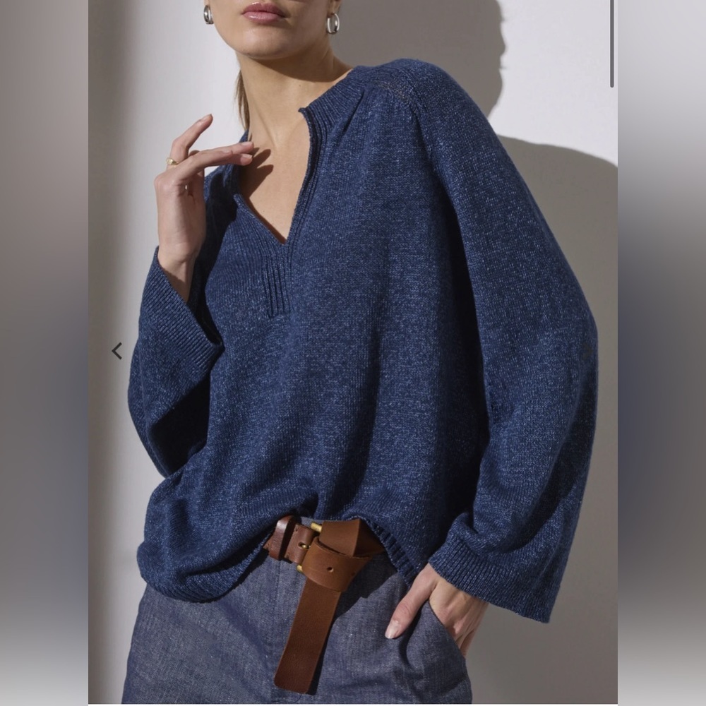Brochu walker Riley v neck wide sleeve sweater nwot